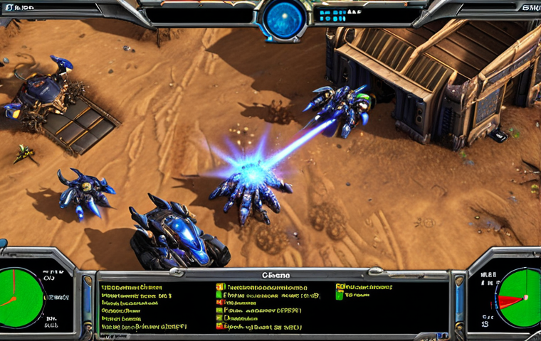 **Prompt:** A split image illustrating a gamer's journey. On one side, a frustrating StarCraft 2 battle scene with visibly stuttering units and a low FPS counter, highlighting the CPU overload experienced during large unit engagements. On the other side, the same battle flows smoothly and vibrantly, demonstrating the significant improvement achieved by adjusting in-game settings like 'Unit Detail' and 'Physics Quality'. The visual contrast should convey a sense of relief and optimized gameplay.